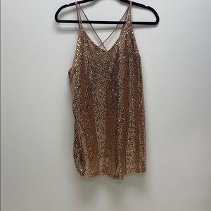 Custom Made Tose Gold Sequin blouse